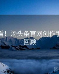 冲浪必看！汤头条官网创作手册高能回顾