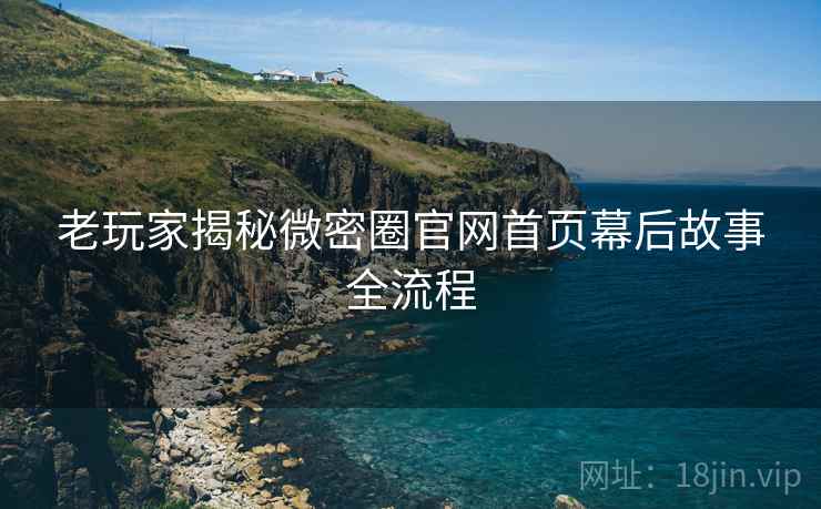 老玩家揭秘微密圈官网首页幕后故事全流程